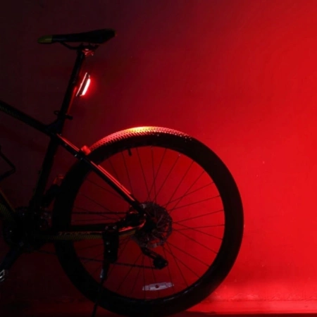 Rockbros A54BK Rear Bike Light + Micro USB - USB-A Cable - Black