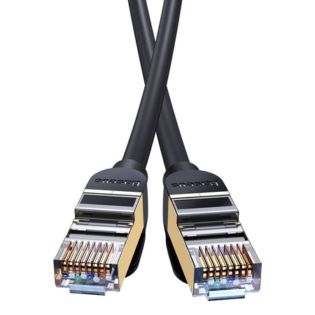 Baseus Speed Seven High Speed RJ45 Netzwerkkabel 10Gbps 1m Schwarz (WKJS010101)