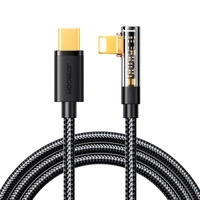 Joyroom Angled Lightning cable - USB C for fast charging and data transfer 20W 1.2 m black (S-CL020A6)