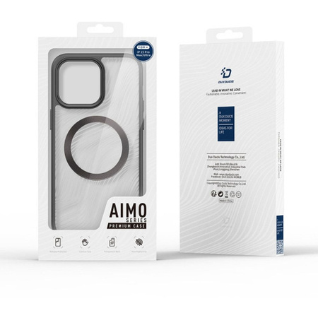 Gepanzerte Hülle für iPhone 15 Pro Max mit MagSafe Dux Ducis Aimo Mag – schwarz