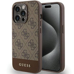 Oryginalne Etui APPLE IPHONE 15 PRO MAX Guess Hardcase 4G Stripe Collection (GUHCP15XG4GLBR) brązowe