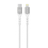 Blavec Kabel Raptor pleciony - Typ C na Lightning - PD 20W 2,4A 0,25 metra (CRA-CL24WS025) biało-srebrny