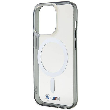 Hülle BMW BMHMP14LHCRS iPhone 14 Pro 6.1" transparente Hardcase Silberring MagSafe