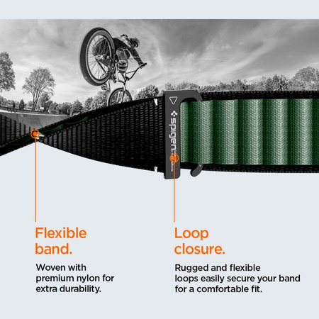 SPIGEN WBF1 BAND APPLE WATCH 6 / 7 / 8 / 9 / 10 / SE / ULTRA 1 / 2 (44 / 45 / 46 / 49 MM) BLACK/GREEN