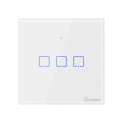 Dotykowy włącznik światła WiFi + RF 433 Sonoff T1 EU TX (3-kanałowy)