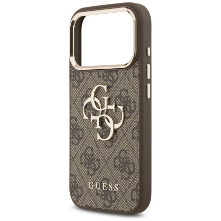 Etui Guess 4G Big 4G Classic Logo na iPhone 17 Pro Max - brązowo-złote