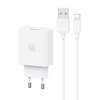 USAMS Ład. siec. QC3.0 18W Lightning2.1A 1m Fast Charging biały/white SC series (CC083)