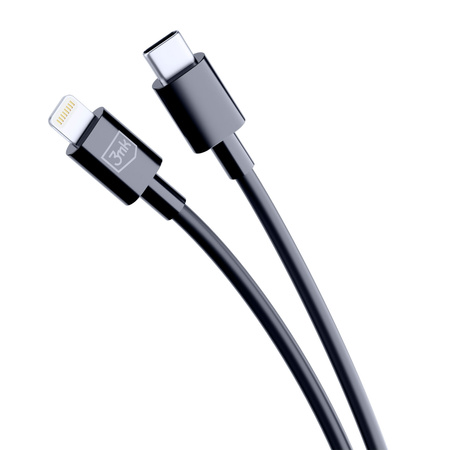 3MK KABEL HYPER USB-C/LIGHTNING 20W 1,2m czarny