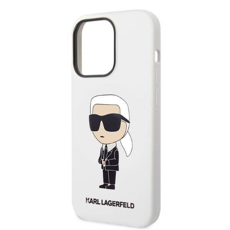 Karl Lagerfeld Silicone NFT Ikonik - Etui iPhone 14 Pro (biały)