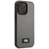 Original Case IPHONE 13 PRO Karl Lagerfeld Hardcase Saffiano Plaque (KLHCP13LSFMP2DG) silver