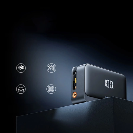 Jump starter Baseus Super Energy BS-CH013 4in1 600A with flashlight / 6000mAh power bank / compressor - black