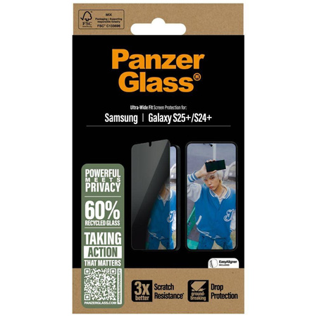 Szkło prywatyzujące PanzerGlass Ultra-Wide Fit do Samsung Galaxy S25+