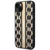 Original Handyhülle IPHONE 14 PLUS Karl Lagerfeld Hardcase Monogram Stripe (KLHCP14MPGKLSKW) braun