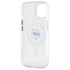 Etui Karl Lagerfeld IML Metal Choupette Head MagSafe na iPhone 15 Plus - białe