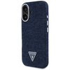 Oryginalne Etui IPHONE 16 Guess Denim Triangle Logo MagSafe niebieskie