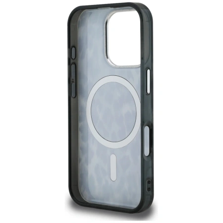 Etui Karl Lagerfeld IML Leopard Pattern MagSafe na iPhone 16 Pro Max - czarne