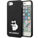 Karl Lagerfeld KLHCI8SNCHBCK iPhone 7/8/ SE 2020/2022 hardcase black/black Silicone Choupette