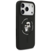 Karl Lagerfeld Silikon Karl&Choupette Ring MagSafe Case für iPhone 17 Pro - Schwarz