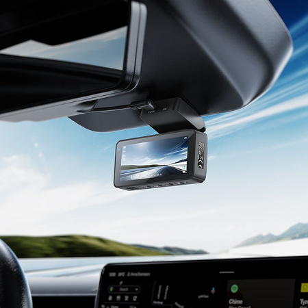 HOCO kamera samochodowa z wyświetlaczem 3,69" 2K GPS DV11 srebro szara