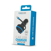Forever ładowarka samochodowa CC-02 2x USB 3A czarna z kablem USB-C 0,2 m