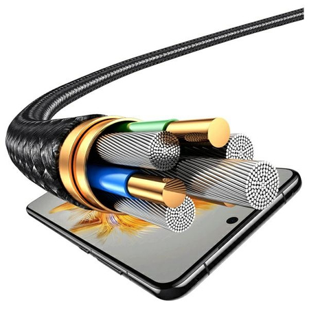 USAMS Kabel 2w1 2xUSB-C 72W 1,2m Aluminum Alloy Data Cable Sufeng Series SJ740USB101 (US-SJ740)