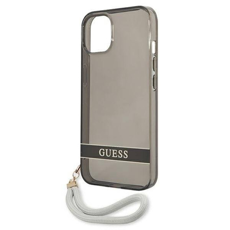 Guess GUHCP13SHTSGSK iPhone 13 mini 5,4 &quot;schwarz / schwarz Hardcase Translucent Stap