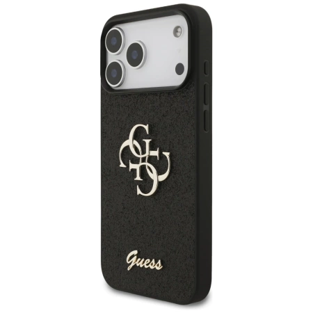 Guess Fixed Glitter Big 4G case for iPhone 17 Pro Max - black