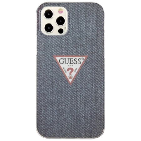 Guess GUHCP12LPCUJULDB iPhone 12 6,7" Pro Max granatowy/dark blue hardcase Jeans Collection