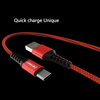 DENMEN KABEL USB DO LIGHTNING 2.4A WZMACNIANY OPLOT IPHONE DENMEN CZERWONY 1M D02L