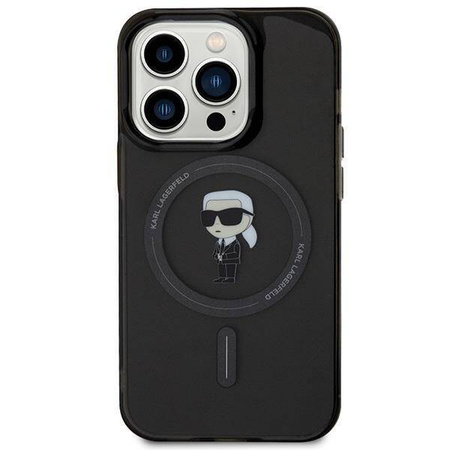 Karl Lagerfeld nakładka do iPhone 14 Pro Max 6,7&quot; KLHMP14XHFCKNOK czarna HC MAGSAFE IML IKONIK