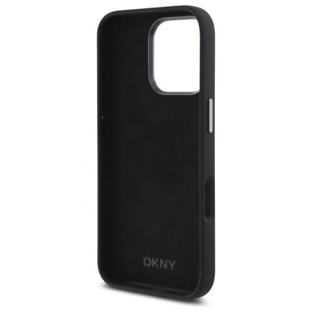 Original Case IPHONE 16 PRO DKNY Hardcase Liquid Silicone Metal Logo (DKHCP16LSMCBSK) black