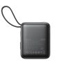 Joyroom JR-PBF27 10000 mAh 22,5 W Powerbank mit integrierten USB-C- und Lightning Kabeln - Schwarz
