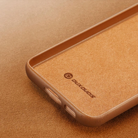 Dux Ducis Grit Hülle für Samsung Galaxy S23+ elegante Hülle aus Kunstleder braun