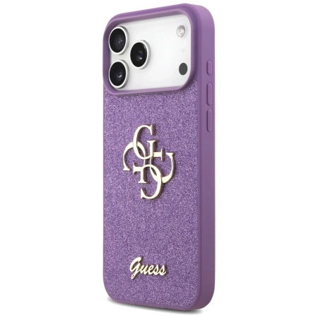 Guess Fixed Glitter Big 4G Hülle für iPhone 17 Pro Max - Lila
