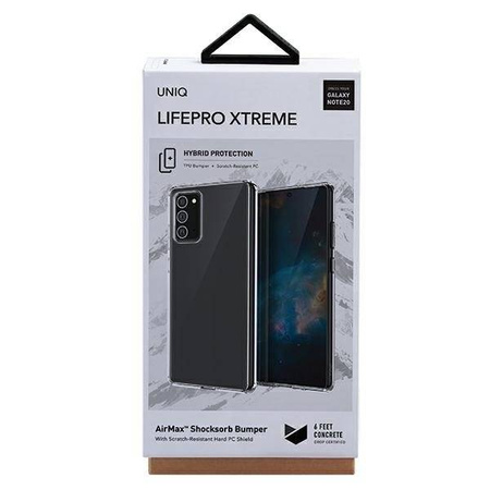 UNIQ LifePro Xtreme etui na Samsung Galaxy Note 20 przezroczysty