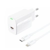 FONENG Netz-Ladegerät EU65 PD 20W 1xUSB-C + Kabel USB-C - Lightning weiss