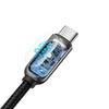 Baseus USB Type C - USB Type C cable 100W (20V / 5A) Power Delivery with display screen power meter 2m black (CATSK-C01)