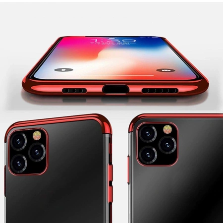 Clear Color Silikon Gel Electroplating frame Handyhülle Schutzhülle für Samsung Galaxy A22 4G schwarz
