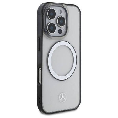 Original Case IPHONE 16 PRO MAX Mercedes Hardcase Printed Logo MagSafe (MEHMP16X23HUOKC) transparent