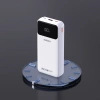 Powerbank Dudao K15Pro 20000mAh 22.5W PD USB-C / USB-A / wbudowane kable Lightning i USB-C - biały