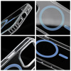 Drop Glue Colorful Ring Mag Cover kompatybilny z MagSafe pasuje do IPHONE 12 PRO MAX jasny niebieski