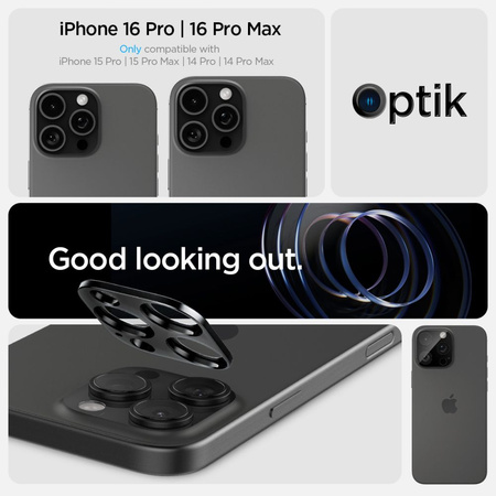 Spigen Optik. TR Camera Protector Camera tempered glass (2 pcs) iPhone 14 Pro / 14 Pro Max black
