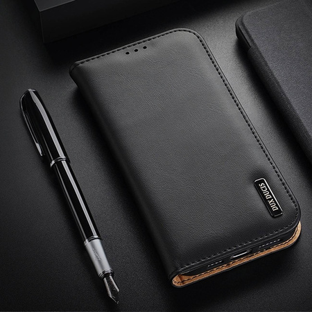 Dux Ducis Hivo echt Leder booktype case schutzhülle aufklappbare hülle für iPhone 14 Pro Max rot