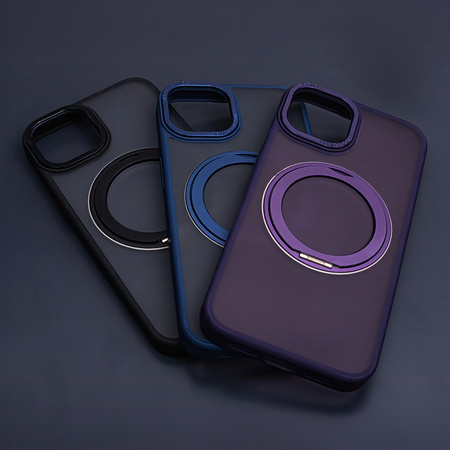 Nakładka Mag Ring Rotating do iPhone 12 / 12 Pro 6,1" granatowa