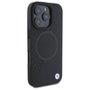 Original Case IPHONE 16 PRO MAX BMW Hardcase Signature Leather Half Textured & Circle MagSafe (BMHMP16X23RTPK) black