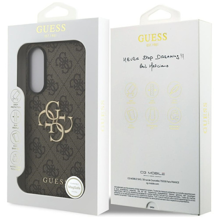 Guess Big 4G Logo Classic Logo - Etui do Samsung Galaxy S25 Edge (brązowy)