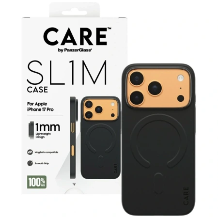 CARE by PanzerGlass SL1M MagSafe Case for iPhone 17 Pro - Black