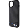 BMW Leather Carbon case for iPhone 15 Plus - black