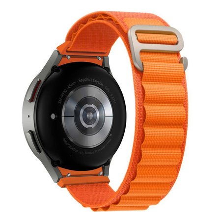 Strap for SAMSUNG GALAXY WATCH 4 / 5 / 5 PRO (40 / 42 / 44 / 45 / 46 MM) Tech-Protect Nylon Pro orange