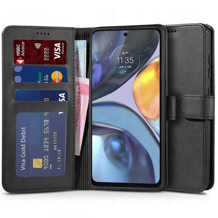 Case MOTOROLA MOTO G22 Tech-Protect Wallet black